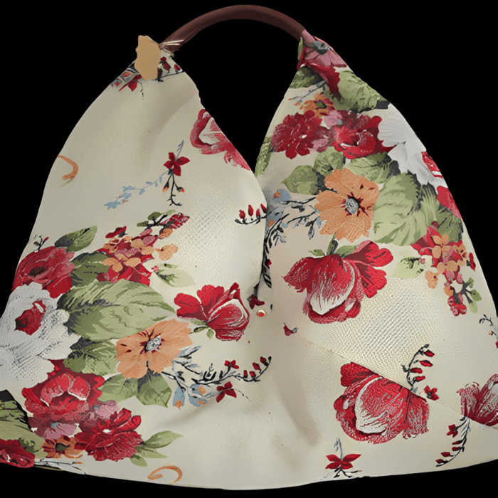 Borsa in puro cotone ricamato