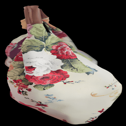 Borsa in puro cotone ricamato