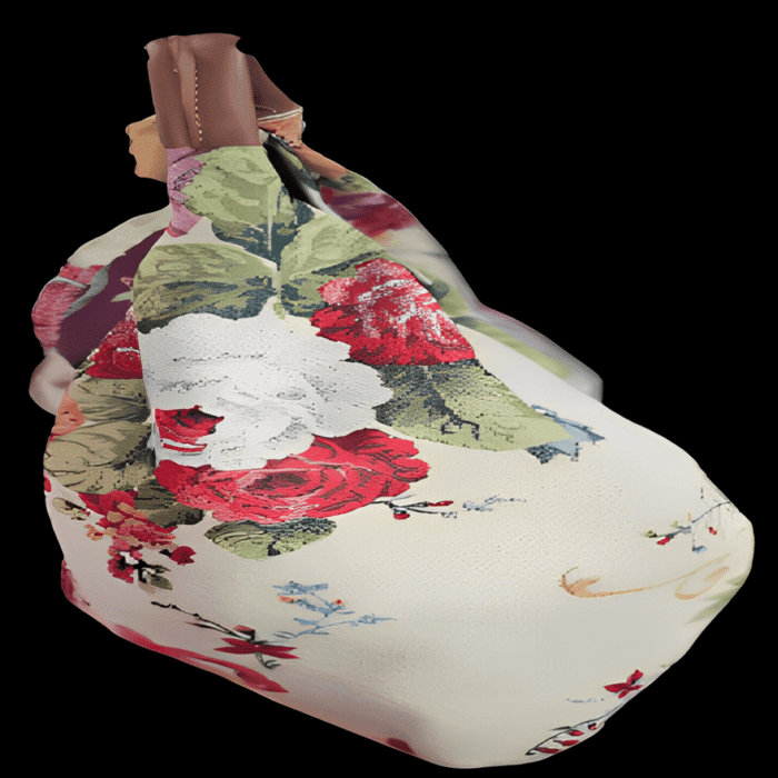 Borsa in puro cotone ricamato