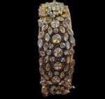 Cerchietto marrone chiaro ricoperto di swarovski - immagine 2