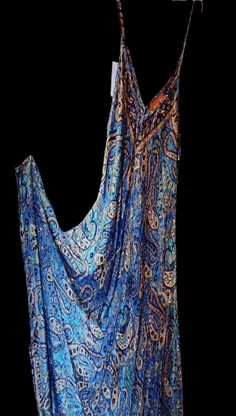 Tuta pantalone larga in seta