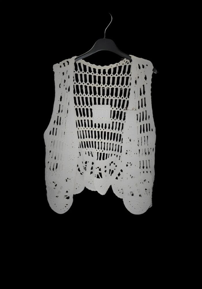 Gilet in puro cotone a rete